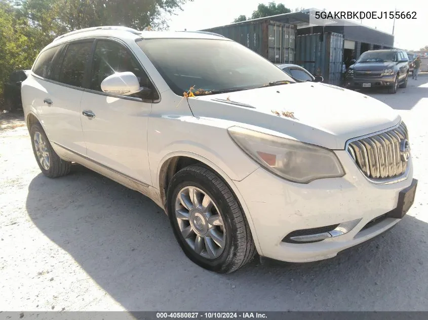 2014 Buick Enclave VIN: 5GAKRBKD0EJ155662 Lot: 40580827