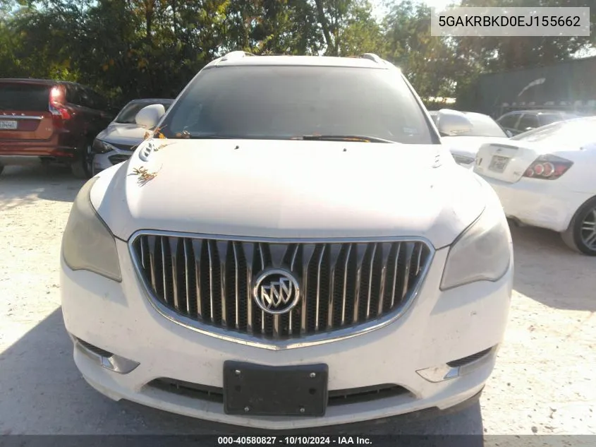 2014 Buick Enclave VIN: 5GAKRBKD0EJ155662 Lot: 40580827