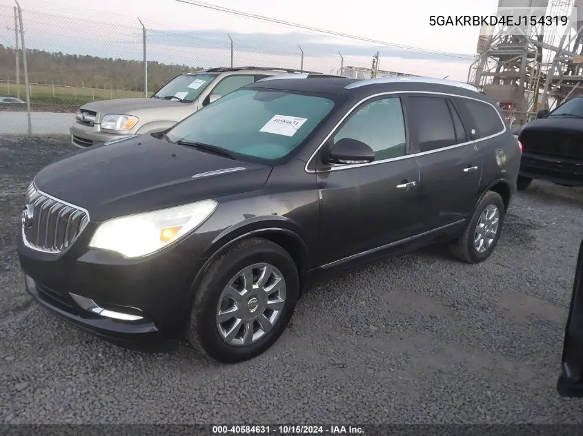 2014 Buick Enclave Leather VIN: 5GAKRBKD4EJ154319 Lot: 40584631