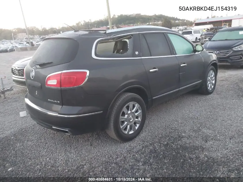 2014 Buick Enclave Leather VIN: 5GAKRBKD4EJ154319 Lot: 40584631