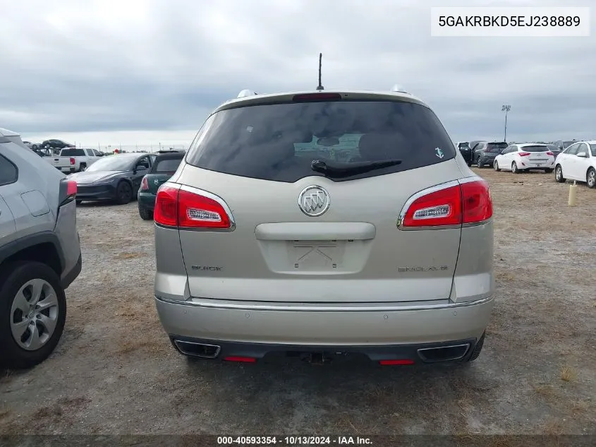 2014 Buick Enclave VIN: 5GAKRBKD5EJ238889 Lot: 40593354