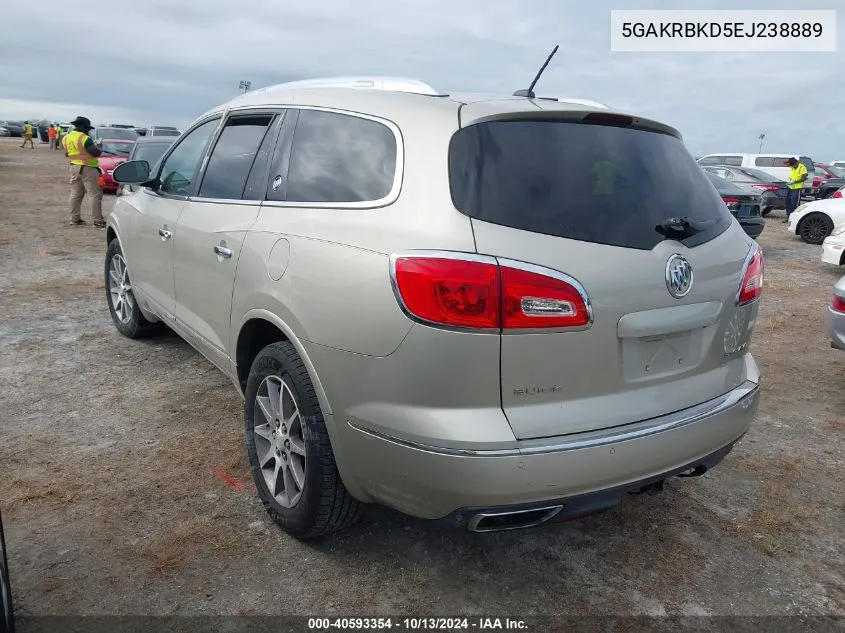 2014 Buick Enclave VIN: 5GAKRBKD5EJ238889 Lot: 40593354