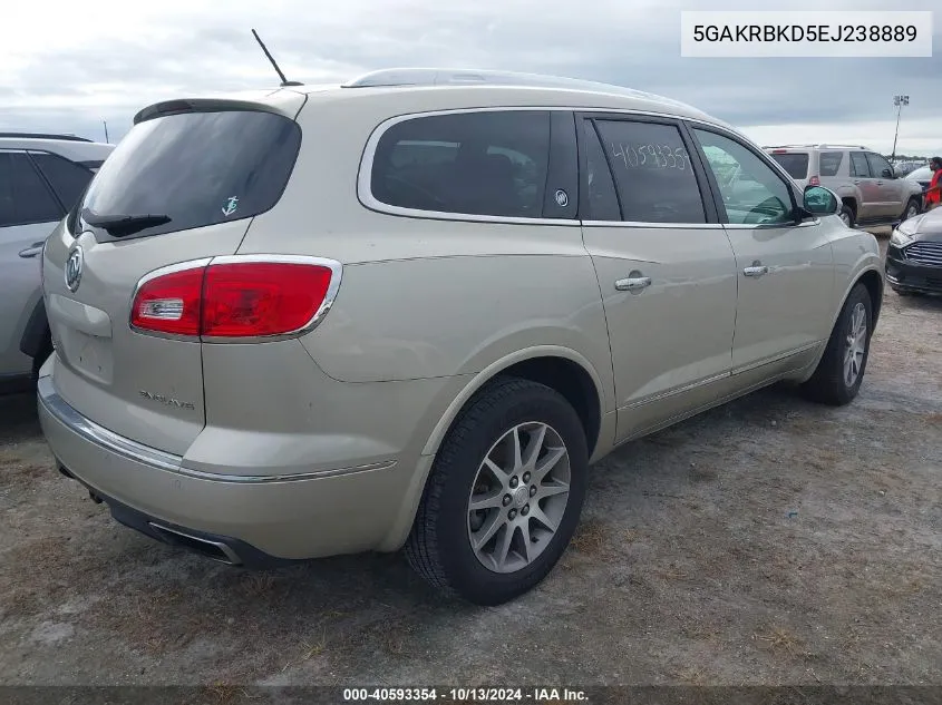 2014 Buick Enclave VIN: 5GAKRBKD5EJ238889 Lot: 40593354