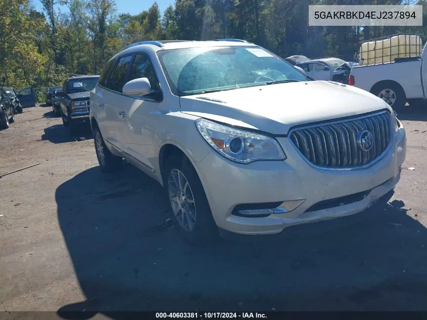 2014 Buick Enclave Leather VIN: 5GAKRBKD4EJ237894 Lot: 40603381