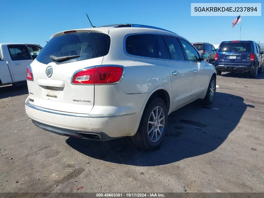 2014 Buick Enclave Leather VIN: 5GAKRBKD4EJ237894 Lot: 40603381