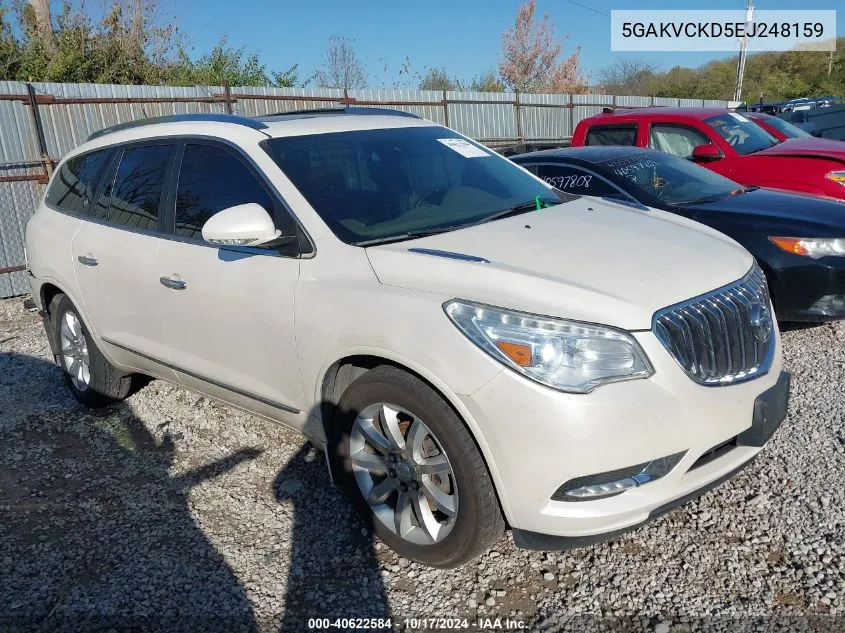 2014 Buick Enclave Premium VIN: 5GAKVCKD5EJ248159 Lot: 40622584