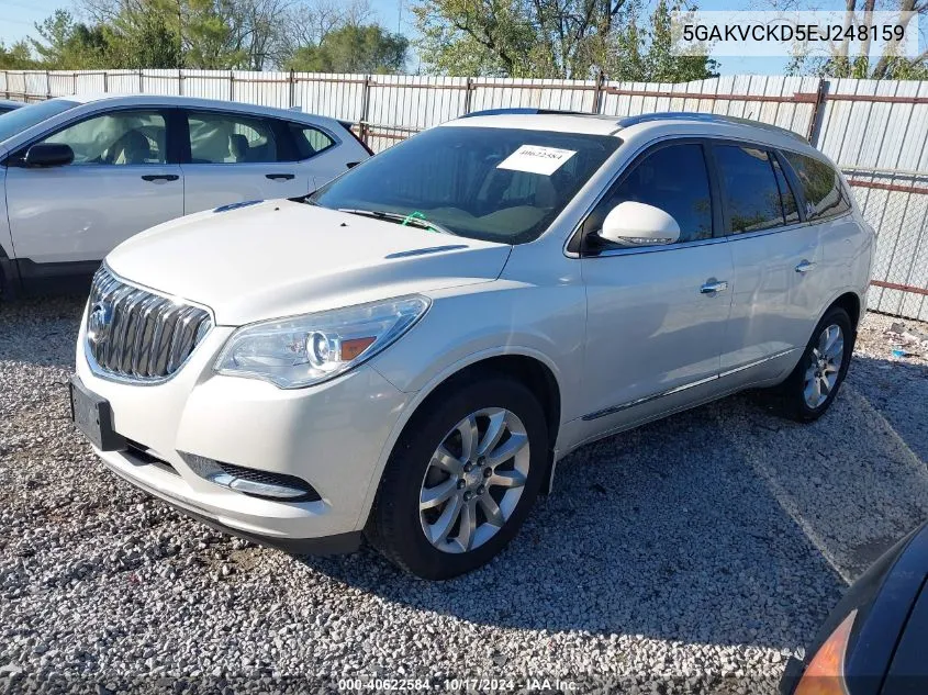 2014 Buick Enclave Premium VIN: 5GAKVCKD5EJ248159 Lot: 40622584