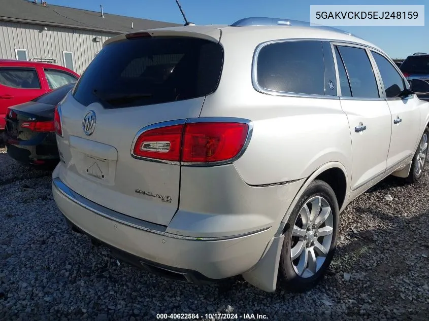 2014 Buick Enclave Premium VIN: 5GAKVCKD5EJ248159 Lot: 40622584