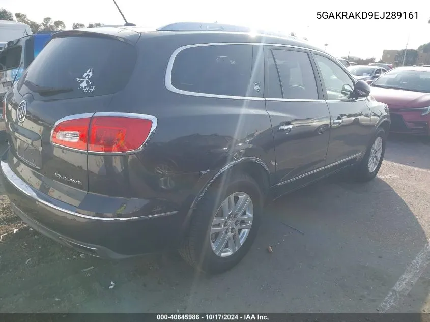 2014 Buick Enclave Convenience VIN: 5GAKRAKD9EJ289161 Lot: 40645986