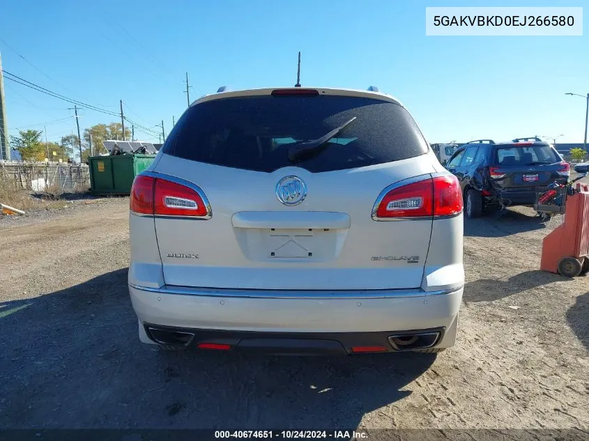 2014 Buick Enclave VIN: 5GAKVBKD0EJ266580 Lot: 40674651