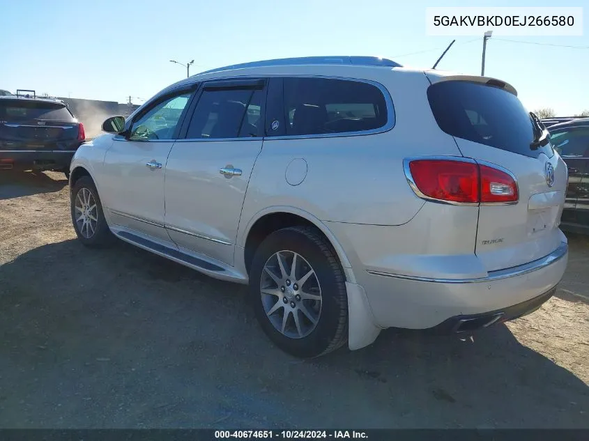 2014 Buick Enclave VIN: 5GAKVBKD0EJ266580 Lot: 40674651