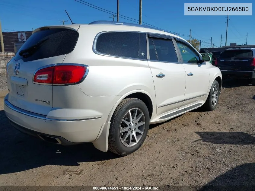 2014 Buick Enclave VIN: 5GAKVBKD0EJ266580 Lot: 40674651