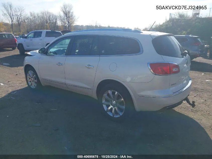 2014 Buick Enclave Premium VIN: 5GAKVCKD7EJ324965 Lot: 40695678