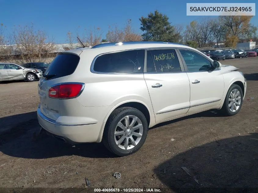 2014 Buick Enclave Premium VIN: 5GAKVCKD7EJ324965 Lot: 40695678