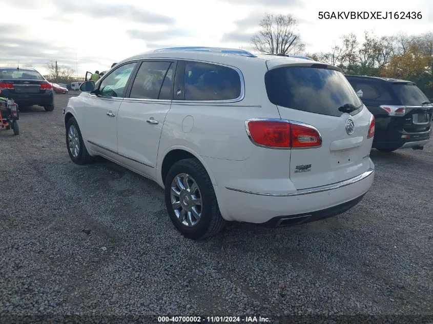 2014 Buick Enclave Leather VIN: 5GAKVBKDXEJ162436 Lot: 40700002