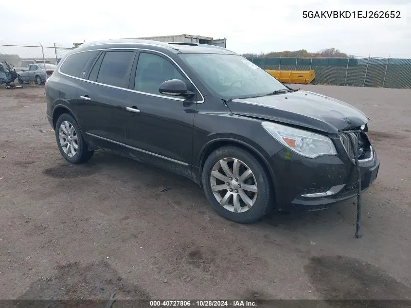 5GAKVBKD1EJ262652 2014 Buick Enclave Leather