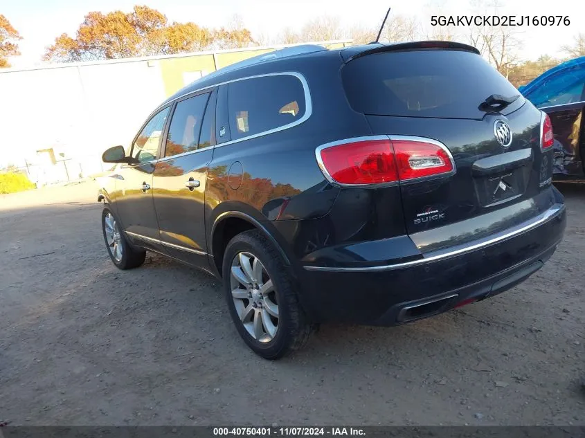 2014 Buick Enclave Premium VIN: 5GAKVCKD2EJ160976 Lot: 40750401