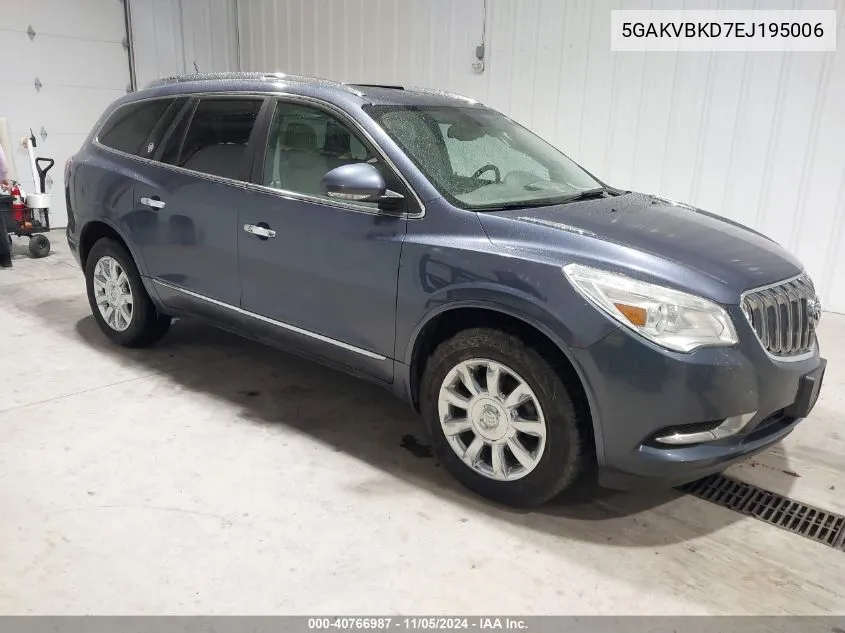 2014 Buick Enclave Leather VIN: 5GAKVBKD7EJ195006 Lot: 40766987