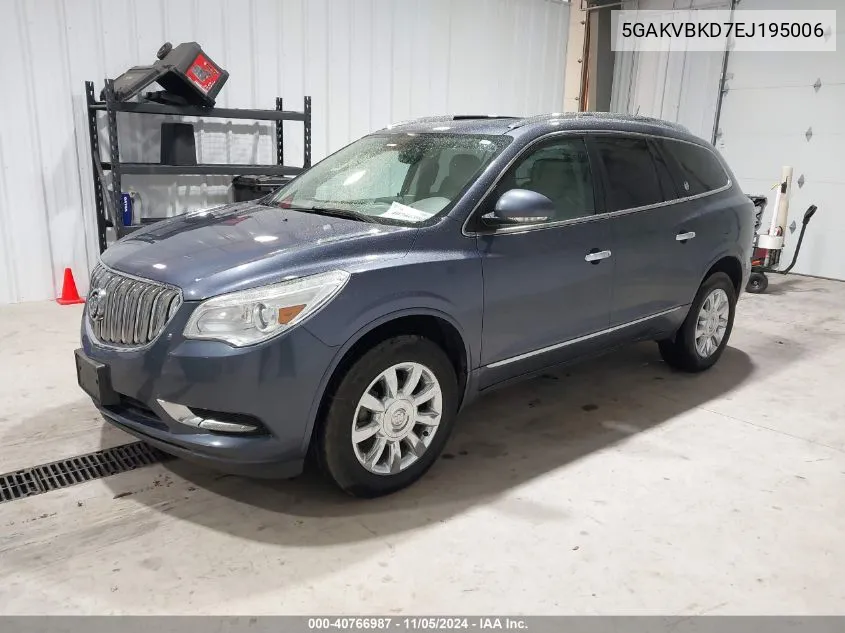 2014 Buick Enclave Leather VIN: 5GAKVBKD7EJ195006 Lot: 40766987