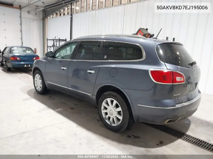 2014 Buick Enclave Leather VIN: 5GAKVBKD7EJ195006 Lot: 40766987