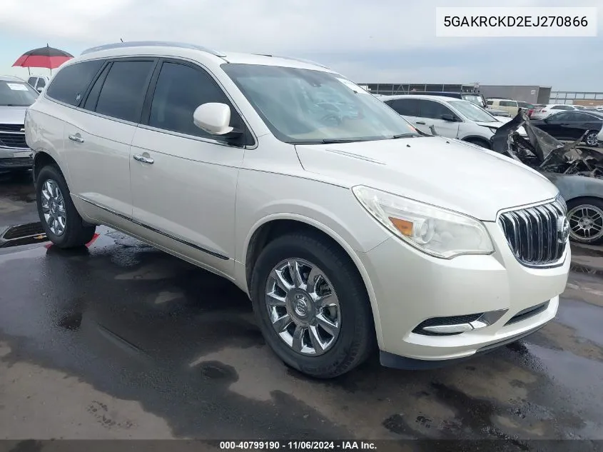 2014 Buick Enclave Premium VIN: 5GAKRCKD2EJ270866 Lot: 40799190