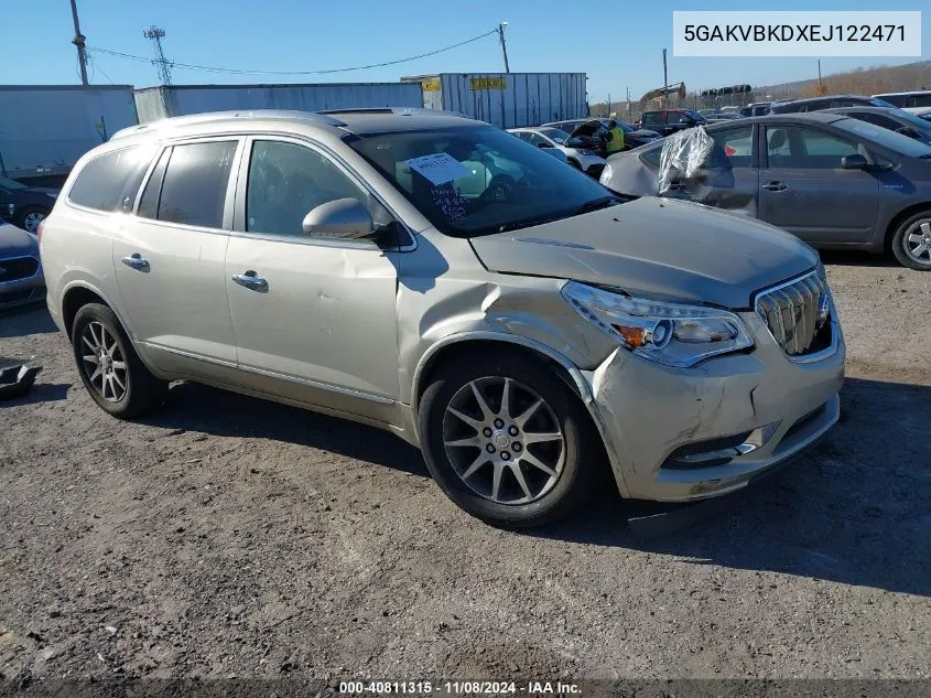 2014 Buick Enclave Leather VIN: 5GAKVBKDXEJ122471 Lot: 40811315