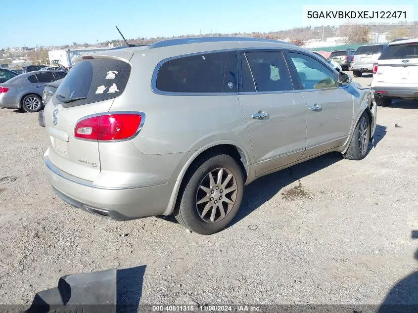 2014 Buick Enclave Leather VIN: 5GAKVBKDXEJ122471 Lot: 40811315