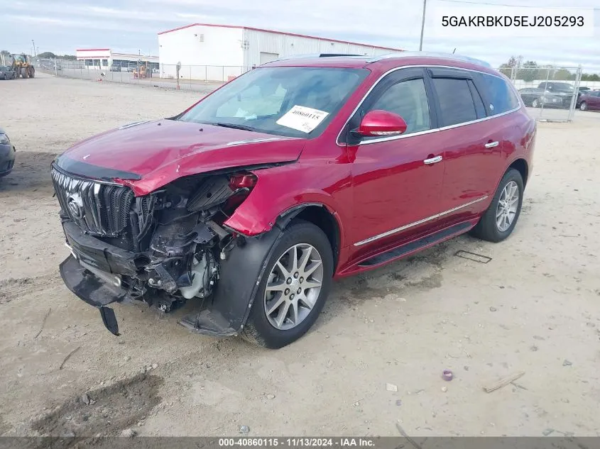 2014 Buick Enclave Leather VIN: 5GAKRBKD5EJ205293 Lot: 40860115