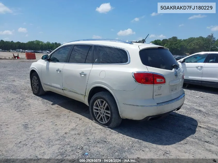 5GAKRAKD7FJ180229 2015 Buick Enclave Convenience