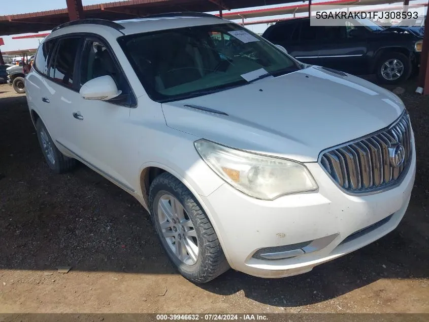 2015 Buick Enclave Convenience VIN: 5GAKRAKD1FJ308593 Lot: 39946632