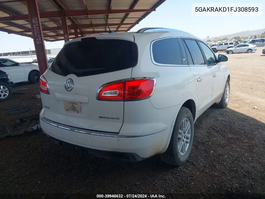 5GAKRAKD1FJ308593 2015 Buick Enclave Convenience