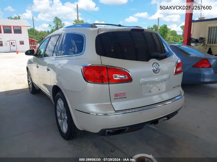 2015 Buick Enclave Premium VIN: 5GAKVCKD2FJ257600 Lot: 39959330