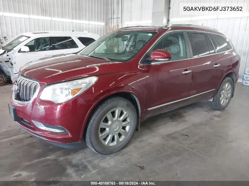 2015 Buick Enclave Leather VIN: 5GAKVBKD6FJ373652 Lot: 40108763