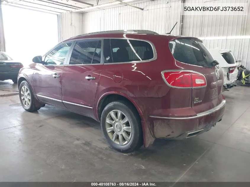 2015 Buick Enclave Leather VIN: 5GAKVBKD6FJ373652 Lot: 40108763