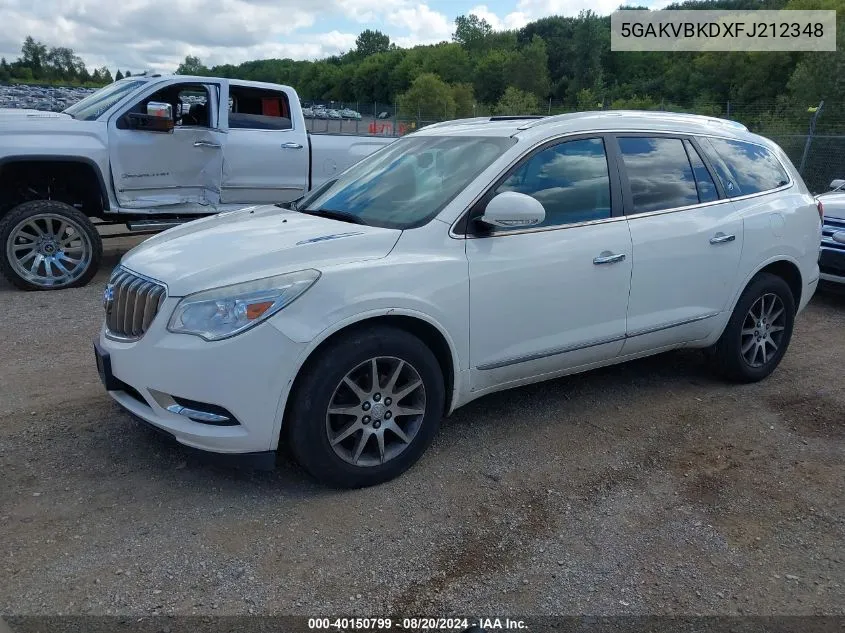 2015 Buick Enclave VIN: 5GAKVBKDXFJ212348 Lot: 40150799