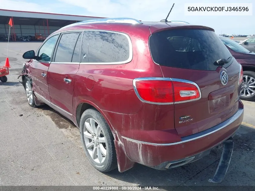 5GAKVCKD0FJ346596 2015 Buick Enclave Premium