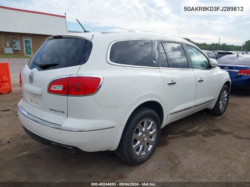 5GAKRBKD3FJ289812 2015 Buick Enclave Leather