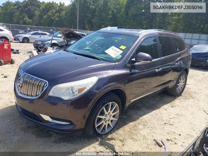 2015 Buick Enclave Leather VIN: 5GAKRBKD8FJ305096 Lot: 40250282