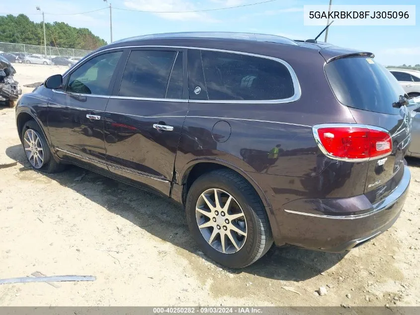 2015 Buick Enclave Leather VIN: 5GAKRBKD8FJ305096 Lot: 40250282