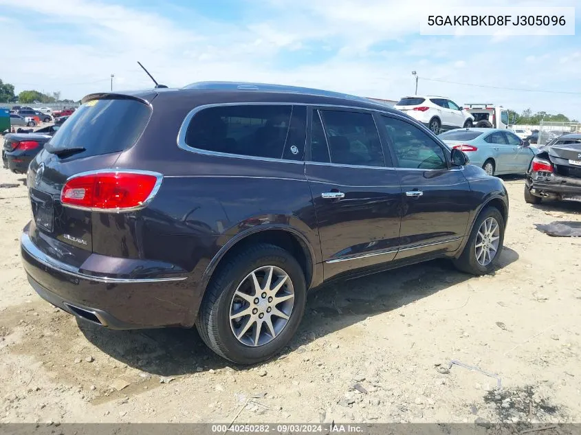 2015 Buick Enclave Leather VIN: 5GAKRBKD8FJ305096 Lot: 40250282