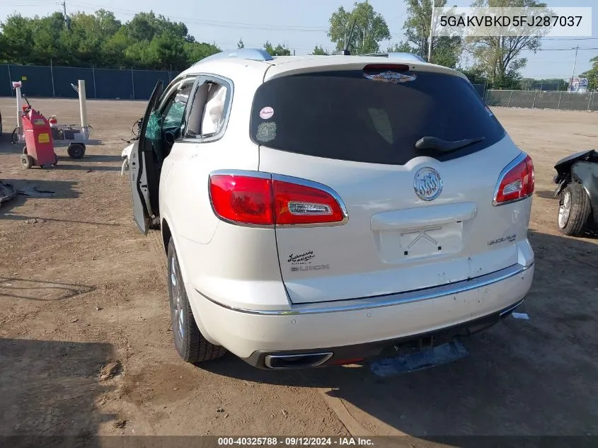 2015 Buick Enclave VIN: 5GAKVBKD5FJ287037 Lot: 40325788