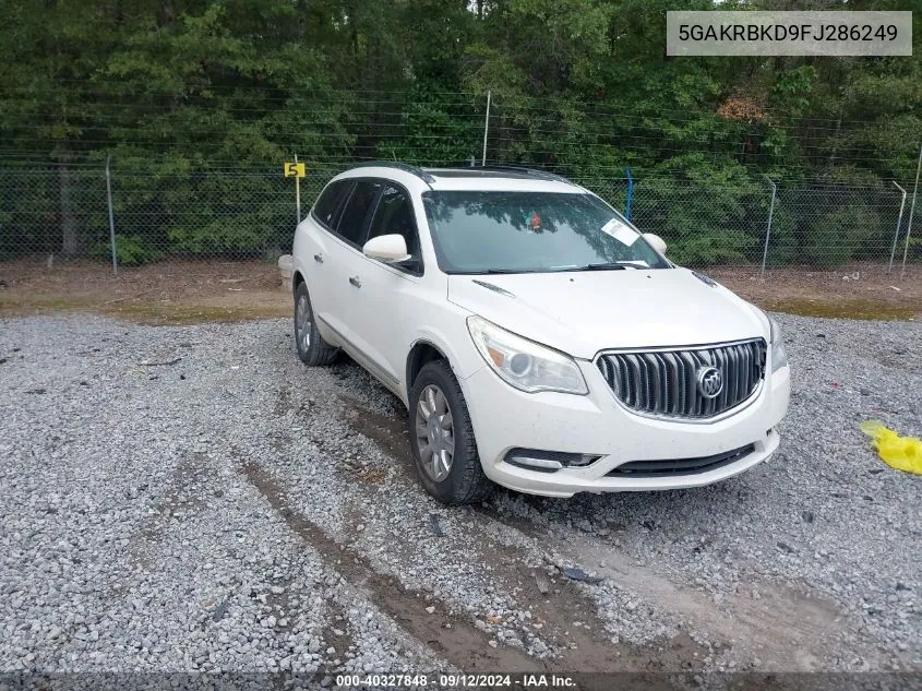 2015 Buick Enclave Leather VIN: 5GAKRBKD9FJ286249 Lot: 40327848