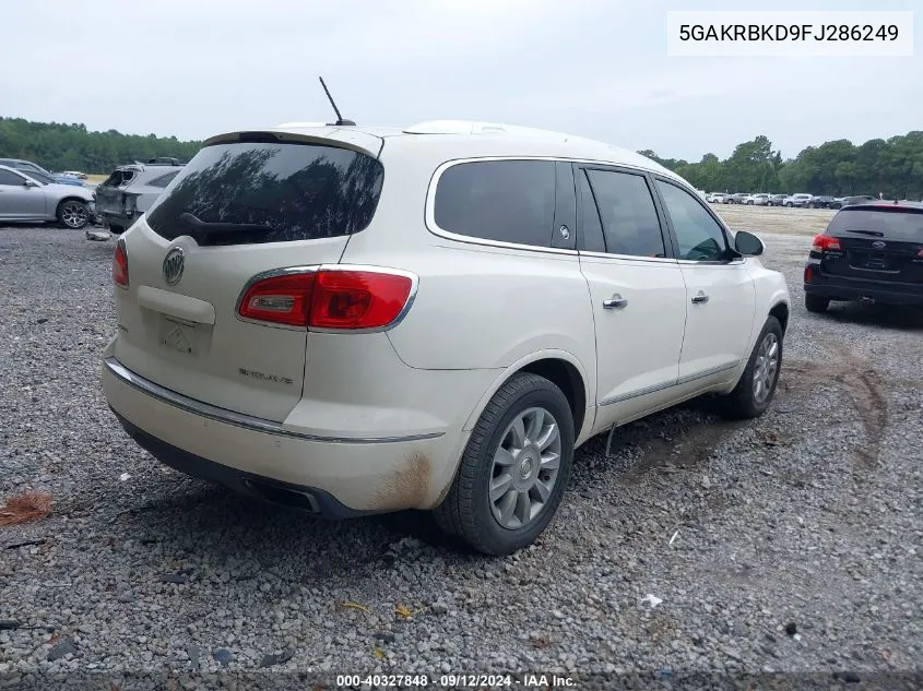 2015 Buick Enclave Leather VIN: 5GAKRBKD9FJ286249 Lot: 40327848