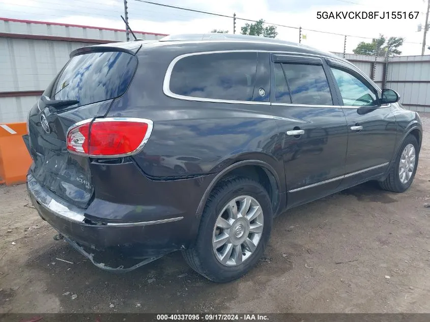 2015 Buick Enclave Premium VIN: 5GAKVCKD8FJ155167 Lot: 40337095