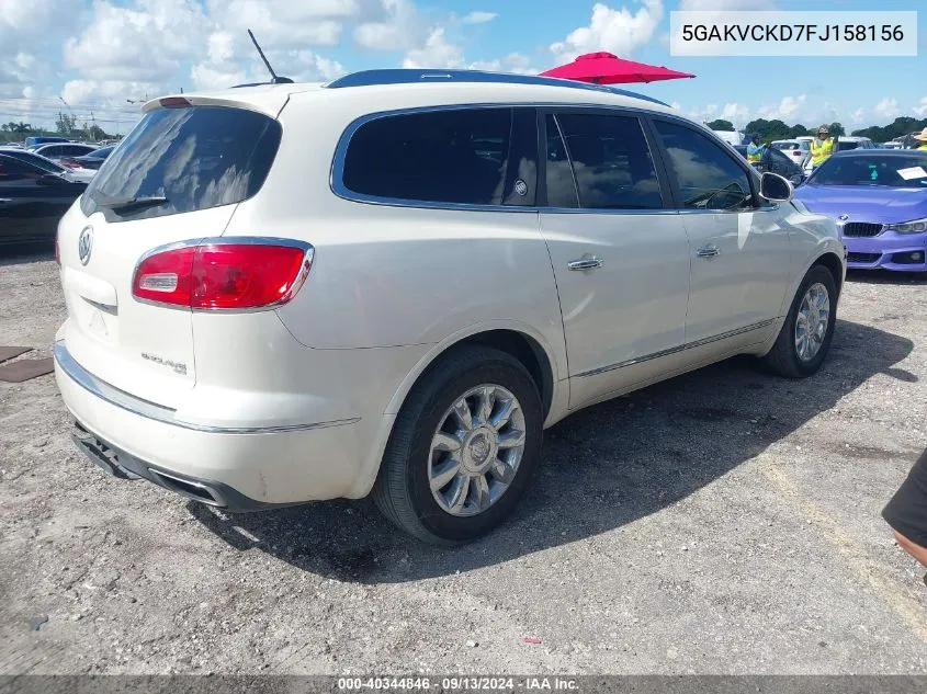 2015 Buick Enclave VIN: 5GAKVCKD7FJ158156 Lot: 40344846