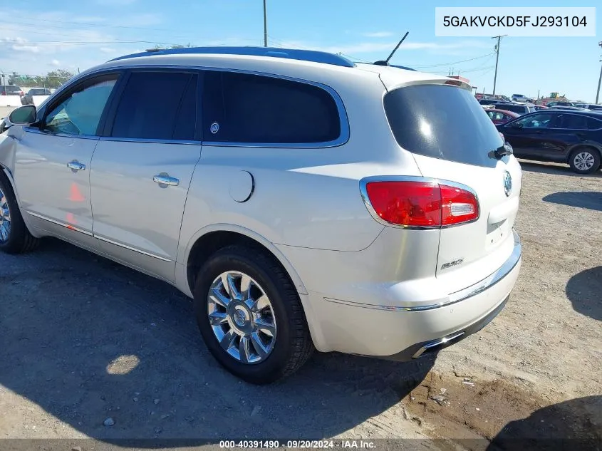 2015 Buick Enclave Premium VIN: 5GAKVCKD5FJ293104 Lot: 40391490