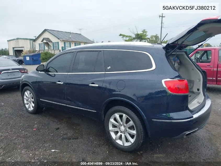 5GAKVCKD5FJ380212 2015 Buick Enclave Premium