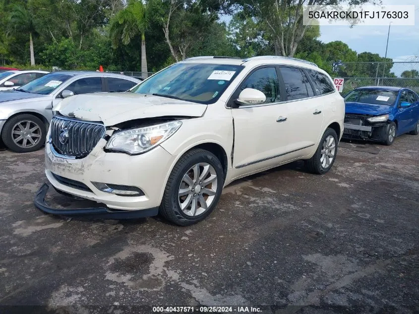 2015 Buick Enclave Premium VIN: 5GAKRCKD1FJ176303 Lot: 40437571