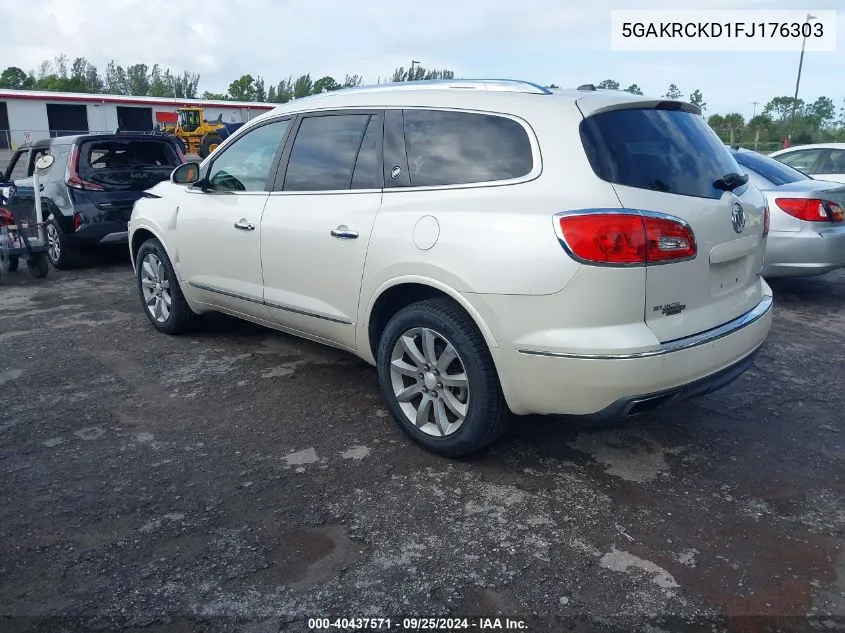 2015 Buick Enclave Premium VIN: 5GAKRCKD1FJ176303 Lot: 40437571