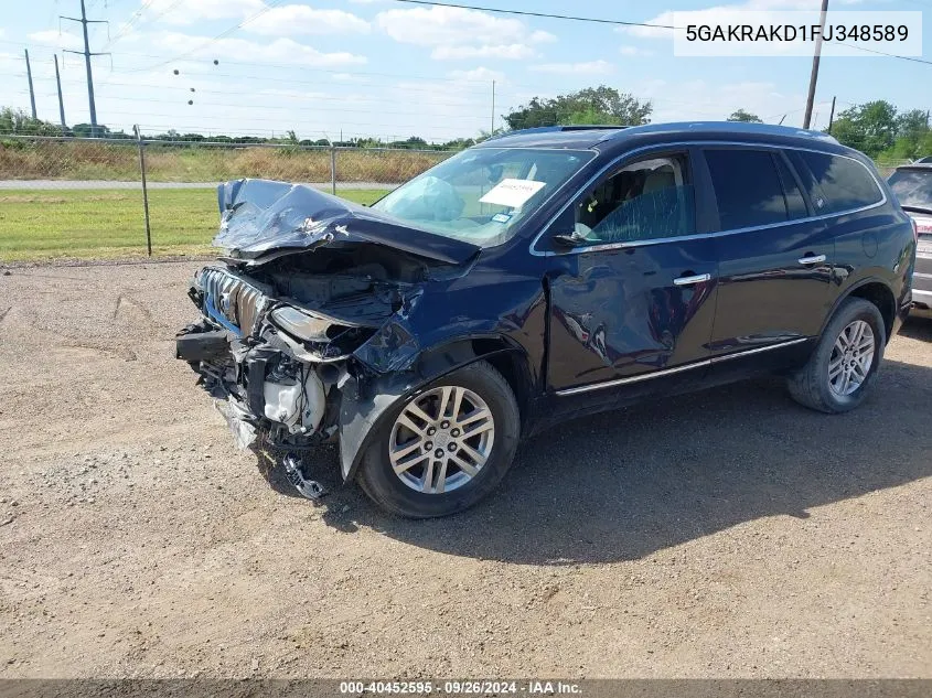 5GAKRAKD1FJ348589 2015 Buick Enclave Convenience